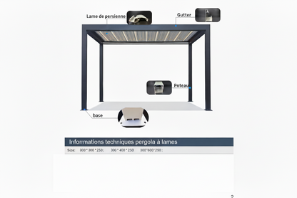 Pergola La Palma 10'x13'